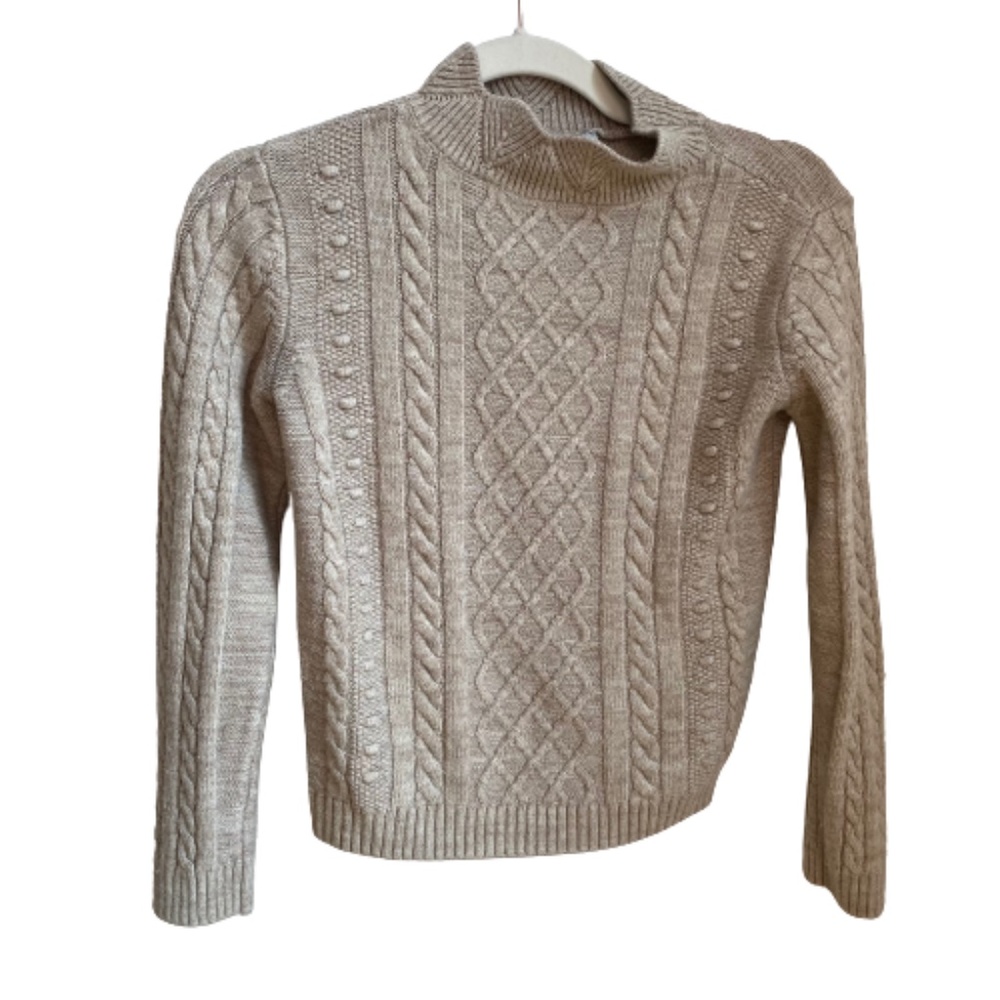 Mavi Chunky Knit Sweater Mock Neck Pullover